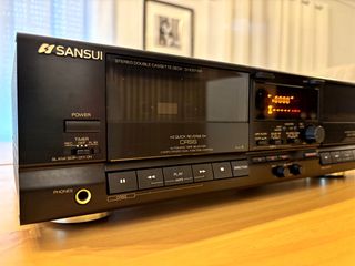 Deck de cassettes duplo Sansui, modelo D-X317WR