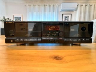 Deck de cassettes duplo Sansui, modelo D-X317WR