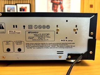 Deck de cassettes duplo Sansui, modelo D-X317WR