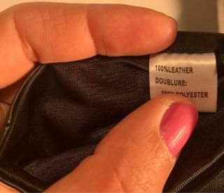 Guanti in pelle e volpe nera