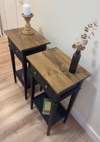 Mesitas  de noche madera restauradas a tu gusto