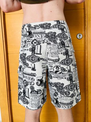 Bañador hombre blanco negro S PB