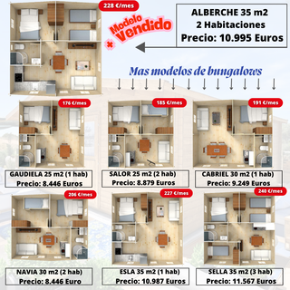 💥OFERTA 2 hab.💥 Casas prefabricadas (Con extras)