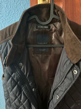 Chaleco hombre azul zara