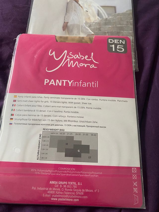 Pack panty talla 8/10 años de Ysabel Mora