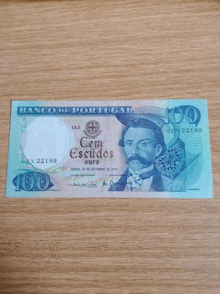 Billete Portugal 1978- 100 Escudos