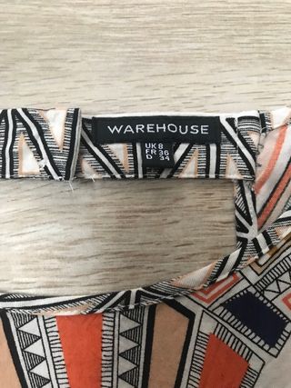 Abito mini fantasia senza manica arancione