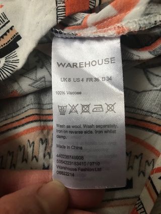 Abito mini fantasia senza manica arancione