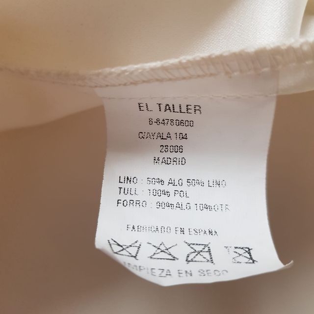 Vestido Comunión plumeti crema gemelas