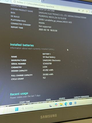 Portatil Samsung 15” i3 7th gen 8GB