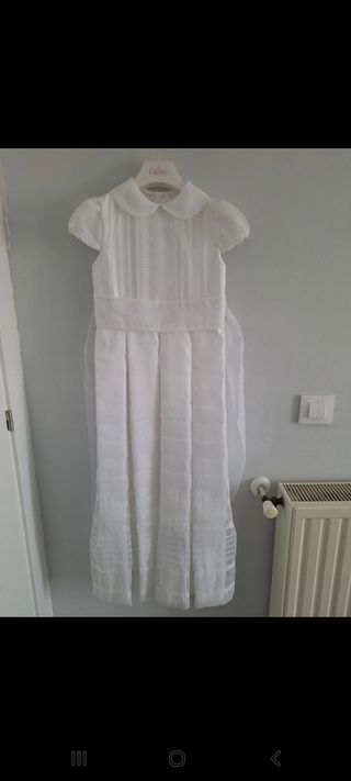 Vestido de comunión y cancán con aros
