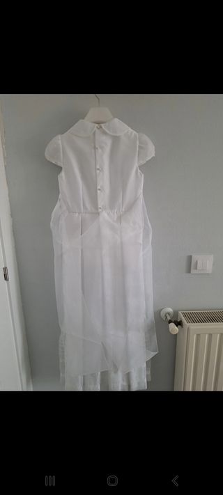 Vestido de comunión y cancán con aros