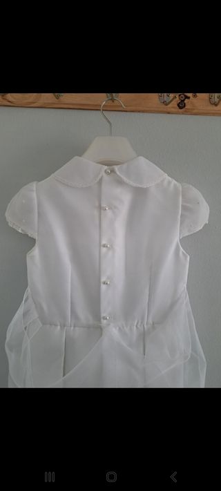 Vestido de comunión y cancán con aros