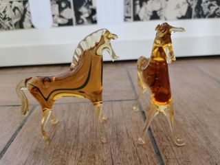Coppia cavalli in vetro di Murano