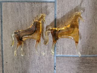 Coppia cavalli in vetro di Murano