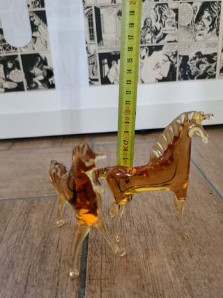 Coppia cavalli in vetro di Murano