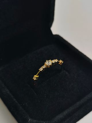 ANILLO DE PLATA DORADO MUJER