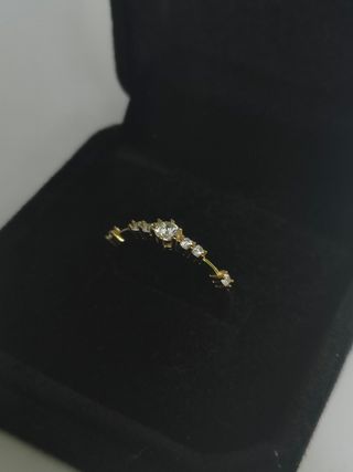 ANILLO DE PLATA DORADO MUJER