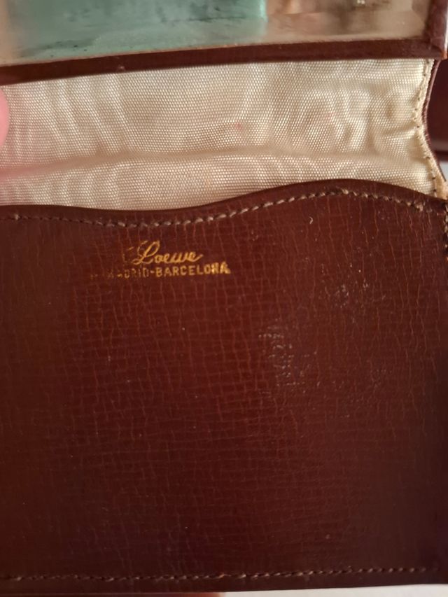 Bolso de piel vintage. Años 60.