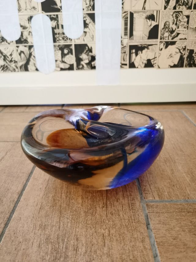 Posacenere vintage, del  1960, in Vetro di Murano 