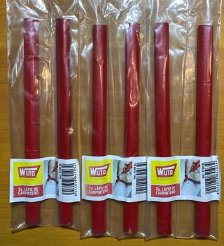 Set di 6 matite da carpentiere WUTO
