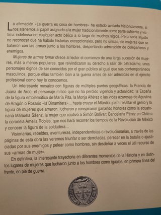 LOTE 2 LIBROS MUJERES Y ARMAS
