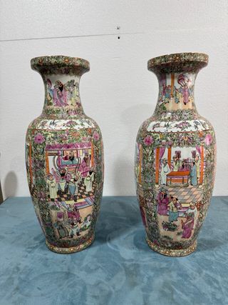 Pareja jarrones chinos