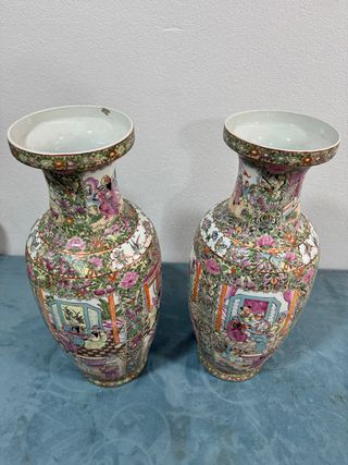 Pareja jarrones chinos
