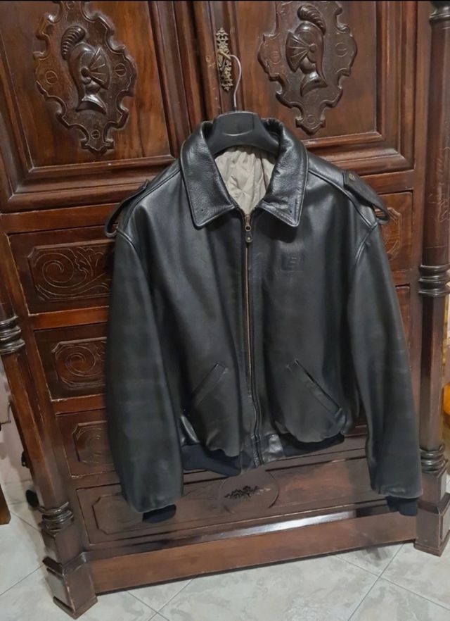 Giacca di pelle militare