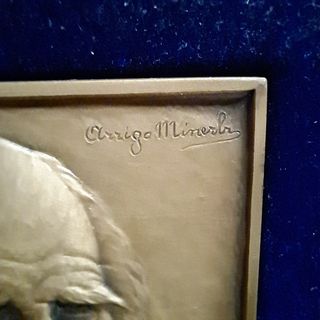 Placca in bronzo Arrigo Minerbi