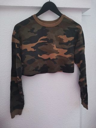 Sudadera estampado militar