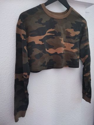 Sudadera estampado militar