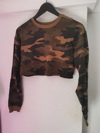 Sudadera estampado militar