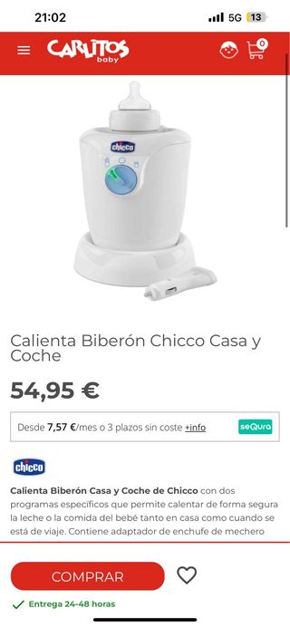 Calienta biberones casa-viaje Chicco