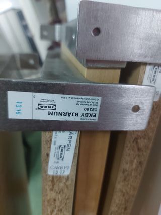 Balda estanteria con soportes aluminio
