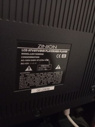 Televisión con reproductor DVD