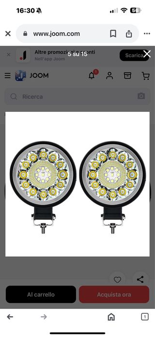 fari led per auto moto e fuoristrada