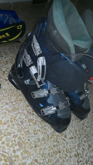 conjunto esquis botas y bolsa