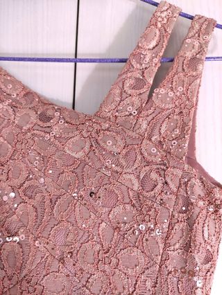 VESTIDO FIESTA ROSA T38