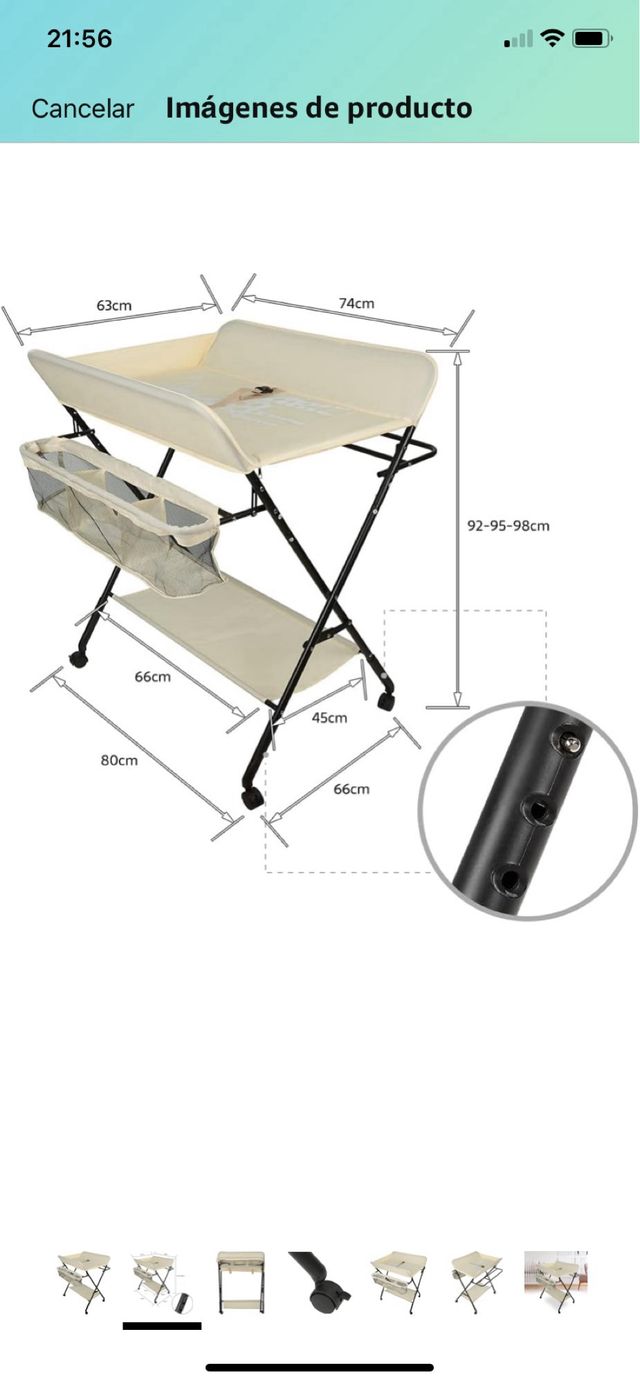 Mueble Cambiador Bebe Plegable y Portátil Cambiad