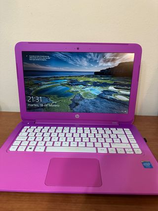 Portatil HP 13” netbook 32gb color magenta rosa
