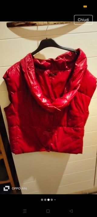 Piumino smanicato bordeaux tezenis