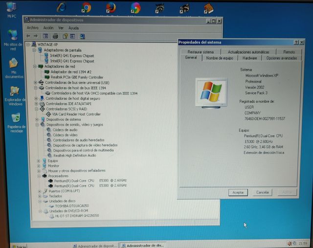 Barebone ASUS P2-P5G41 Windows XP 32 Windows 7 32