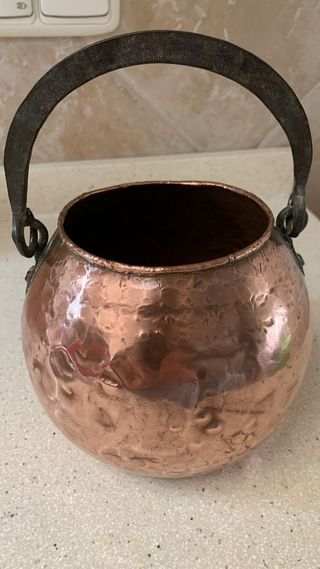 Caldero cobre hecho a mano
