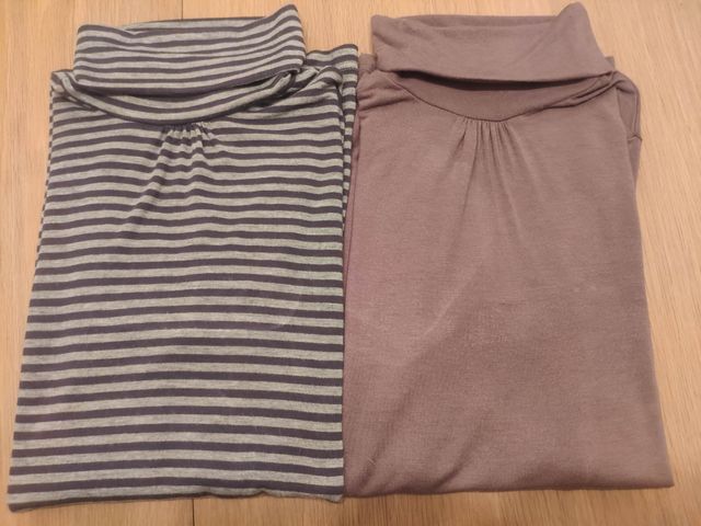 Dos camisetas cuello vuelto S Kiabi