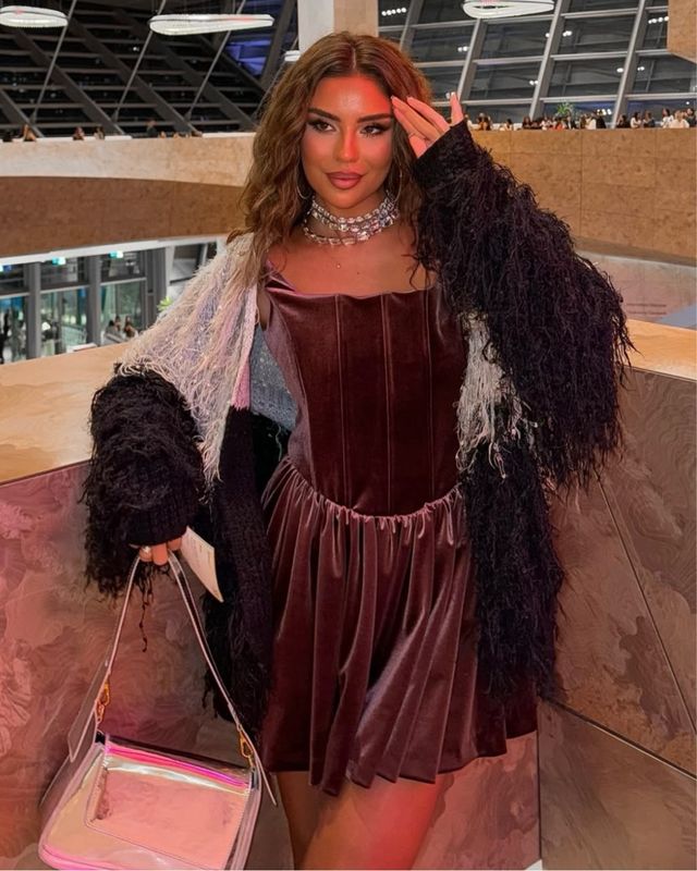 Vestido corsetero terciopelo