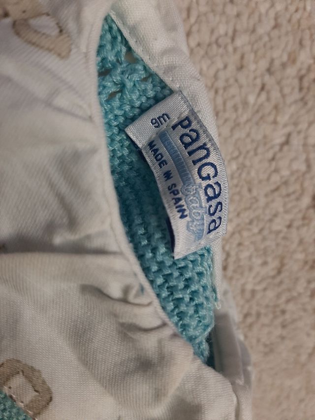 Conjunto top punto turquesa y braga 9m Pangasa