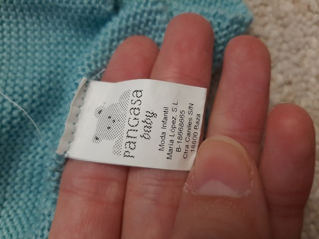 Conjunto top punto turquesa y braga 9m Pangasa