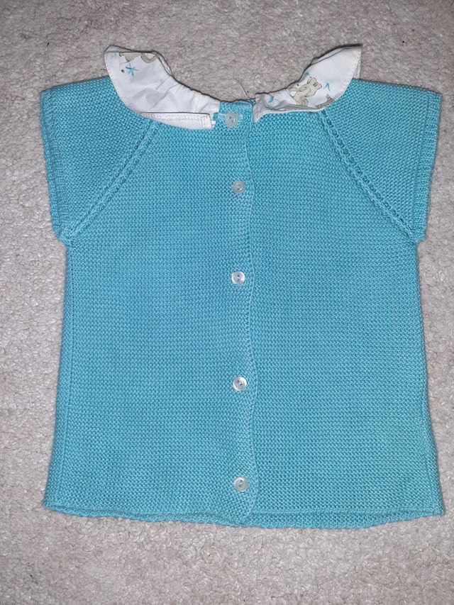 Conjunto top punto turquesa y braga 9m Pangasa