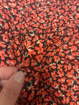 Vestido flores rojas M